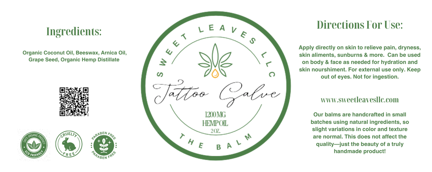 Sweet Leaves Tattoo Salve